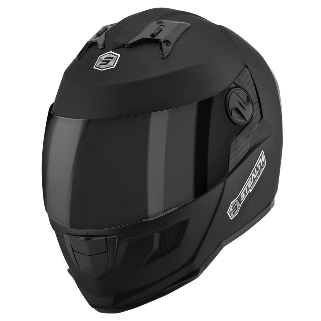Capacete Moto Stealth Solid PRO Tork Motoqueiro Viseira Fumê