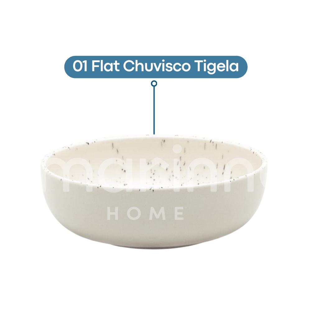 Tigela Branca Flat Chuvisco Cumbuca Bowl Caldos Sopa Cereais 600ml Oxford