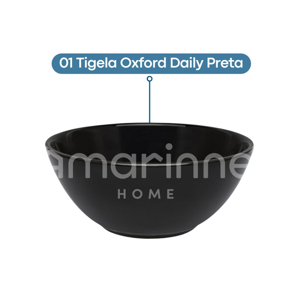 Tigela Bowl Cumbuca Sopa Caldo 16cm 600ml Preto Oxford