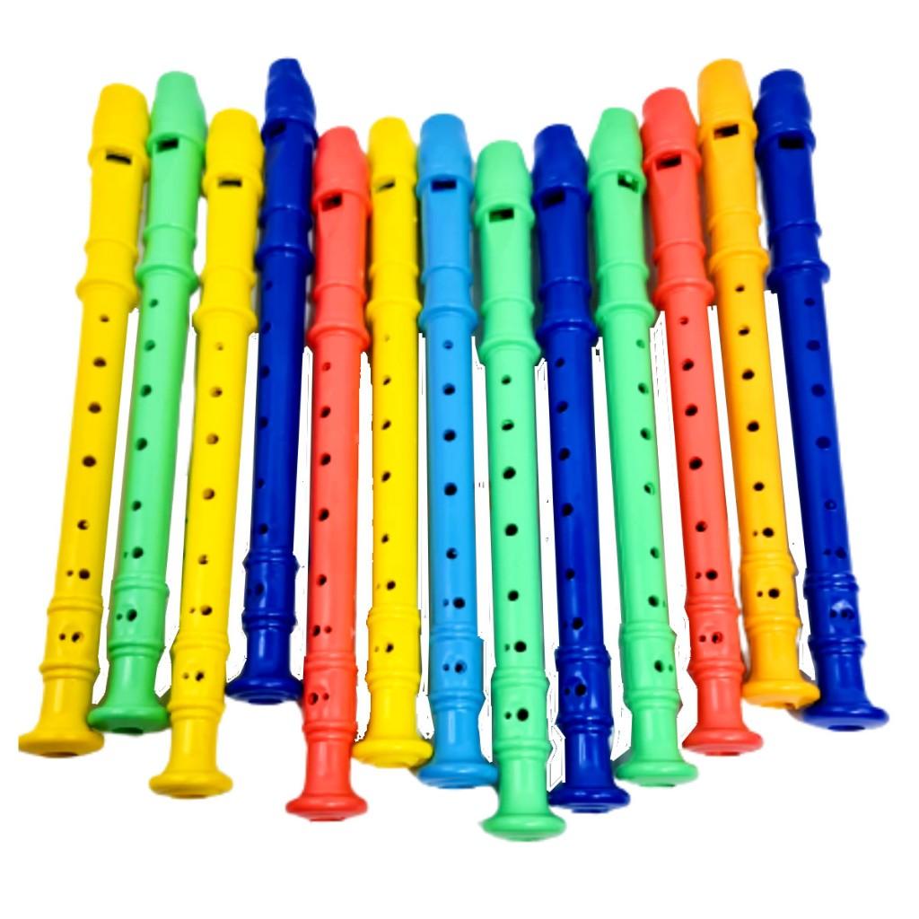 10 Flauta Doce Infantil Brinquedo Musical Lembrancinha Kit Festa Aniversario Quermesse Novo