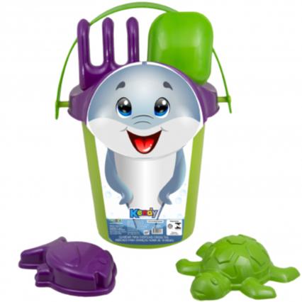 Balde De Praia Baby Animais 8 Peças Grande E Ilustrado Queen Shop