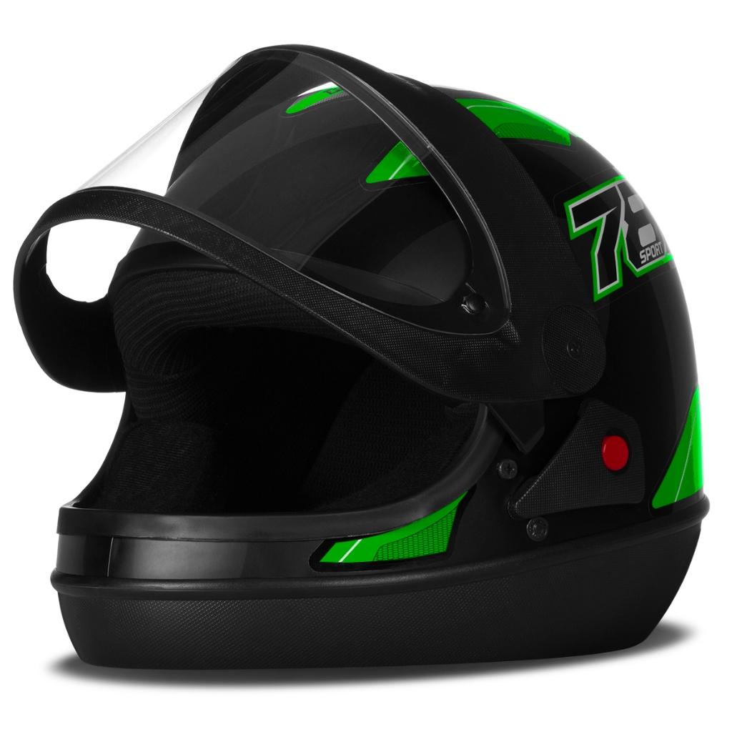 Capacete Fechado Feminino Masculino PRO Tork New Sport Moto 788 Com Fecho Micrométrico