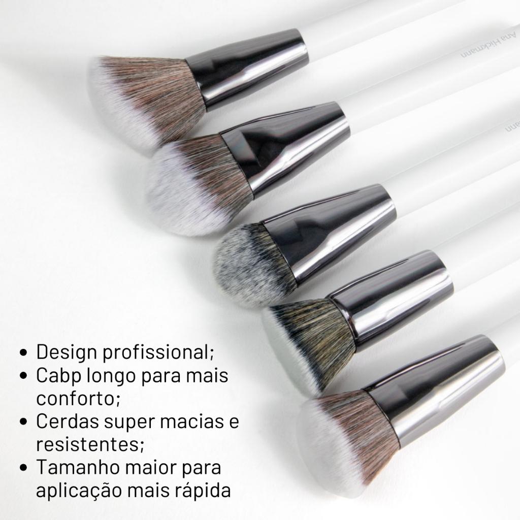 Ana Hickmann Pincel Para Base Flat Brush Aplicação Uniforme De Maquiagem Acabamento Profissional