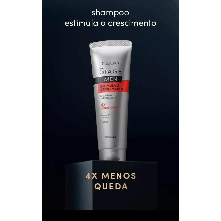 Shampoo Estimula O Crescimento Siage Men 250ml - Eudora