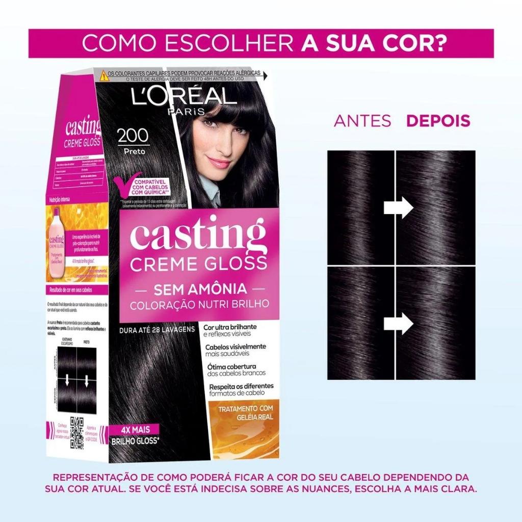Tintura Casting Creme Gloss 200 Preto