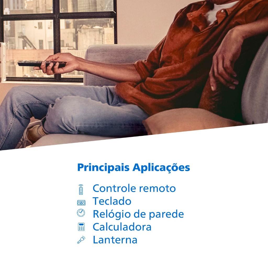 Pilha Zinco Aa Philips Bateria Carvão 2A Pequena Tubo Kit Com 40 Unidades