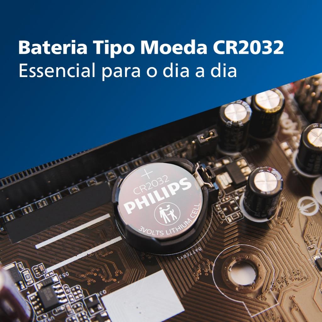 Pilha 3V Philips Bateria Moeda Kit 10 Unidades