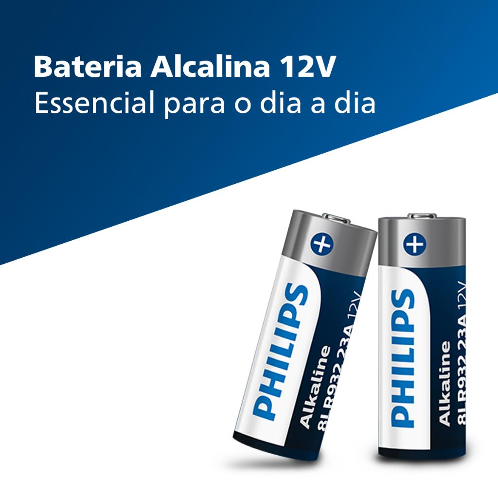 Pilha Alcalina 23A Philips Bateria MN21 V23ga A23 5 Unidades