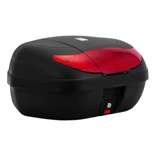 Baú Bauleto Maleiro Moto PRO Tork 45 Litros Para 2 Capacetes Smart Box 2 Lente Fumê Ou Vermelho