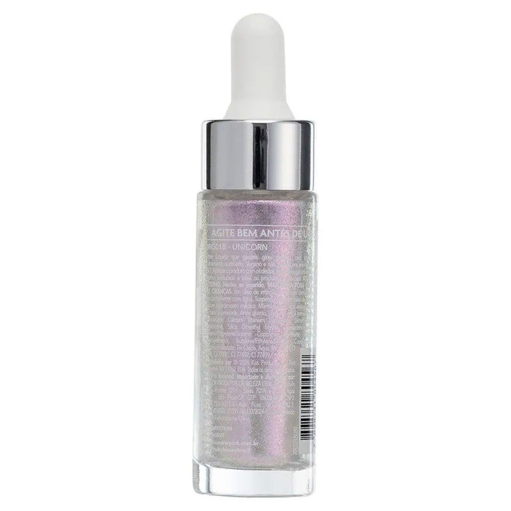 Glitter Líquido Ruby Kisses Electric Glaze Prata Unicorn 12ML