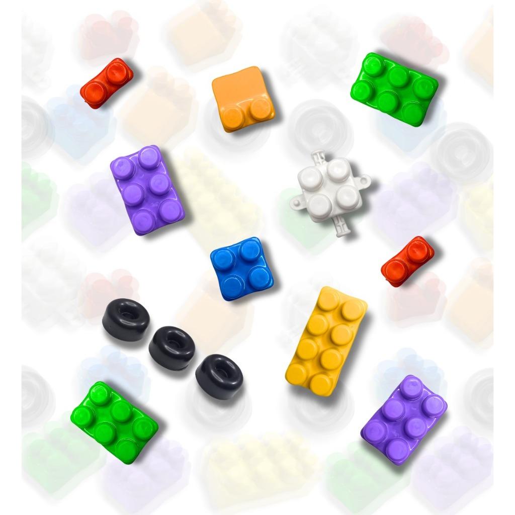 5 Pct De Bloco De Montar 30 Peças Rodinha Brinquedo Didático Educativo Oferta