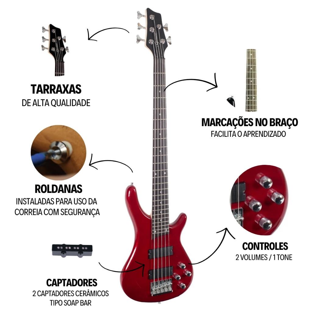 Contra Baixo 5 Cordas Giannini Gb205a Ativo