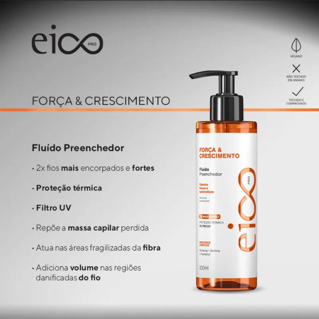 Eico PRO Fluido Preenchedor Antiquebra Protetor Térmico Força E Crescimento 200ml