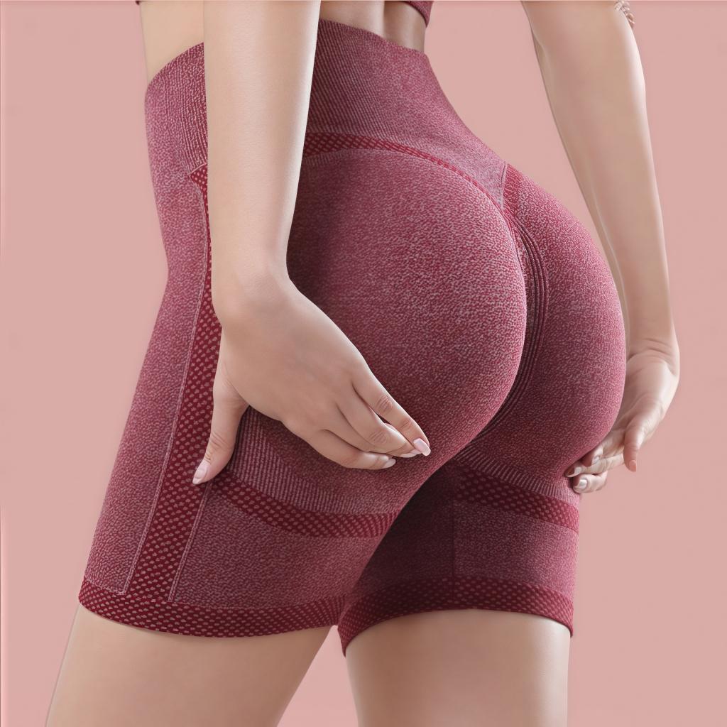 Z D Lingerie Shorts Fitness Feminino Cintura Alta Academia Levanta Bumbum Sem Costura
