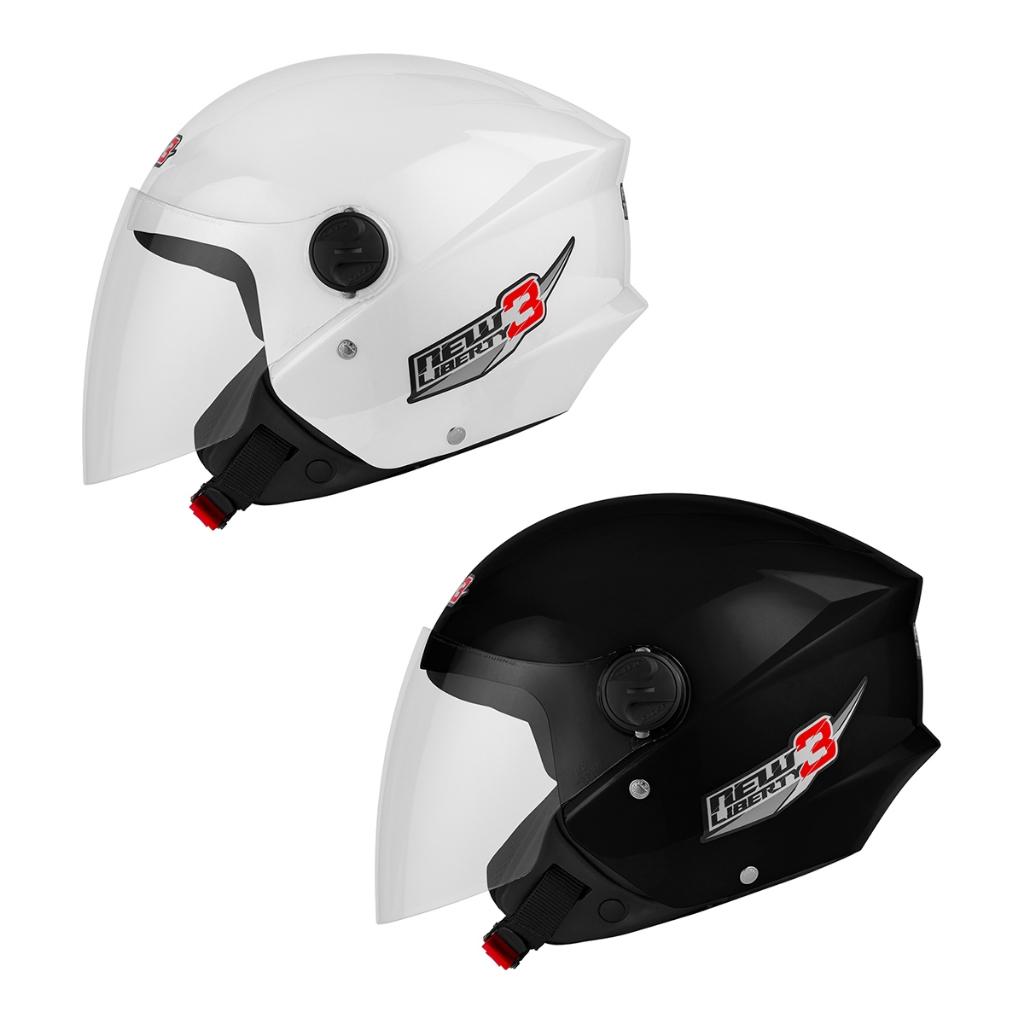 Kit Capacete De Moto Aberto Feminino E Masculino Casal New Liberty 3 PRO Tork Branco