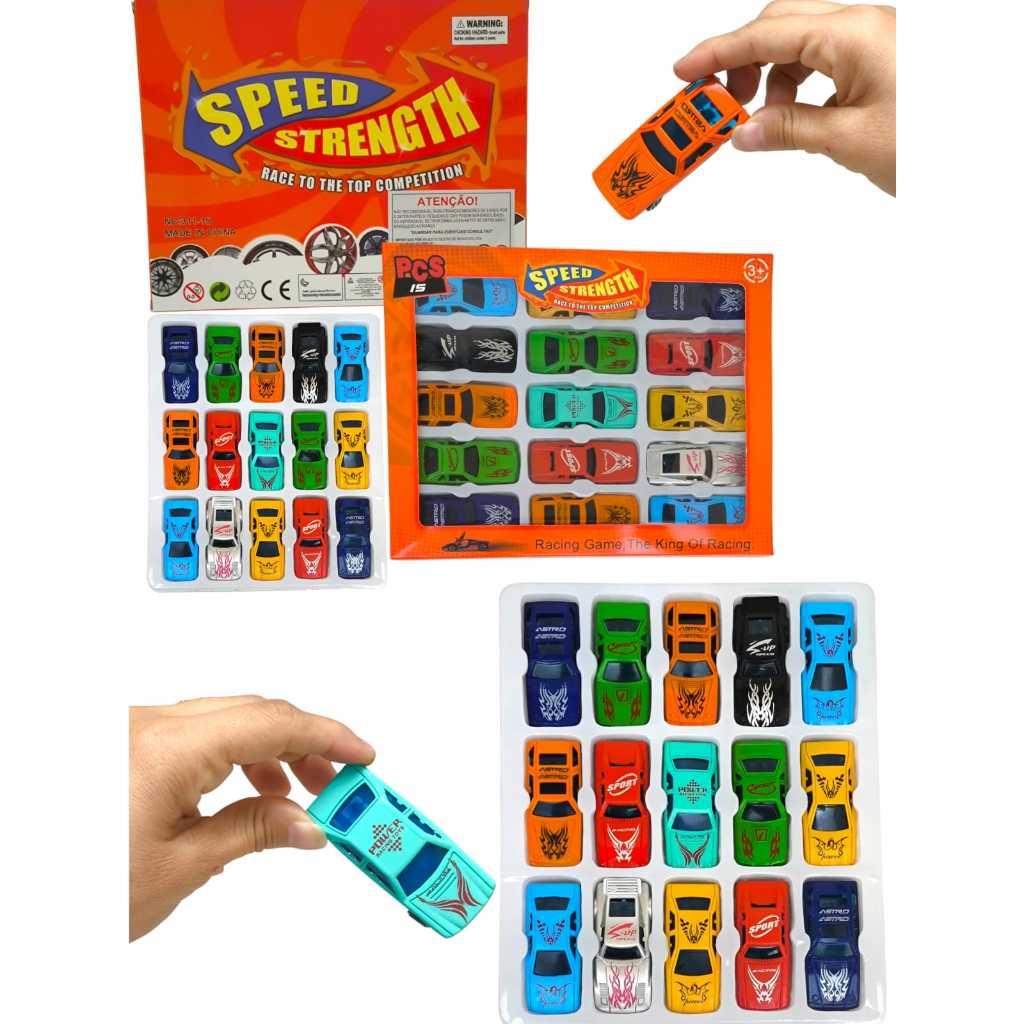 Kit Carrinhos Colorido Infantil Coleção Inquebravel Brinquedo Tipo Hot Wheels Carrinho De Metal