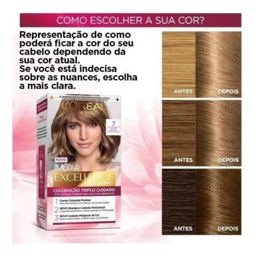 Tintura Loreal Imedia Excellence Louro Natural Nº 7
