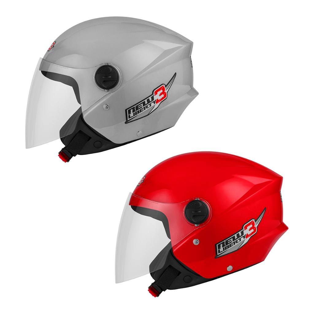Kit Capacete De Moto Aberto Feminino E Masculino Casal New Liberty 3 PRO Tork Cinza