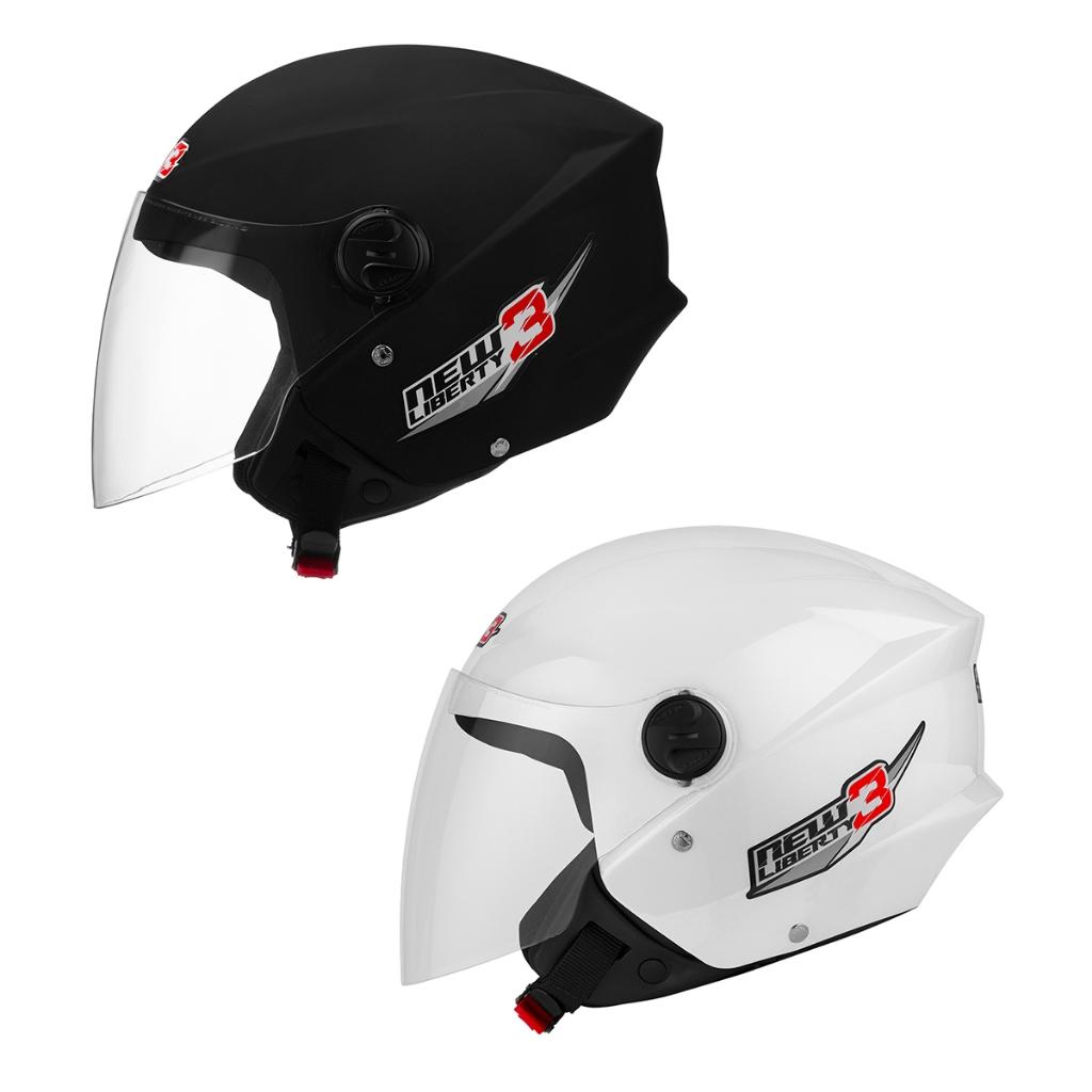Kit Capacete De Moto Aberto Feminino E Masculino Casal New Liberty 3 PRO Tork Preto Fosco