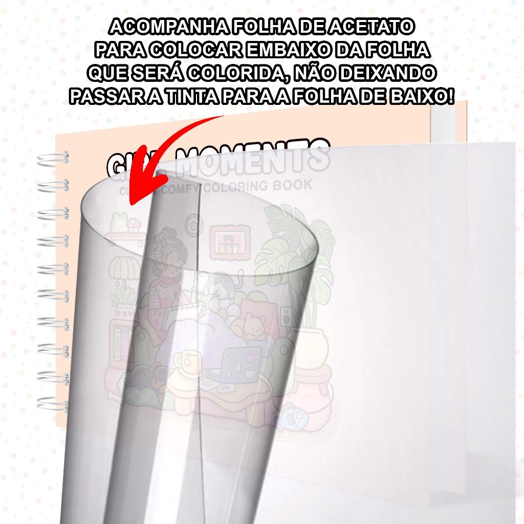 Livro De Colorir Girl Moments 40 Folhas 180 G Capa Dura Caderno Desenho Pintura Momentos De Menina