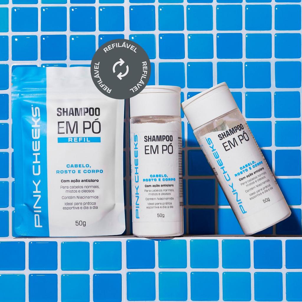 Shampoo Multifuncional 3 Em 1 Pink Cheeks Em Pó 50g Lançamento