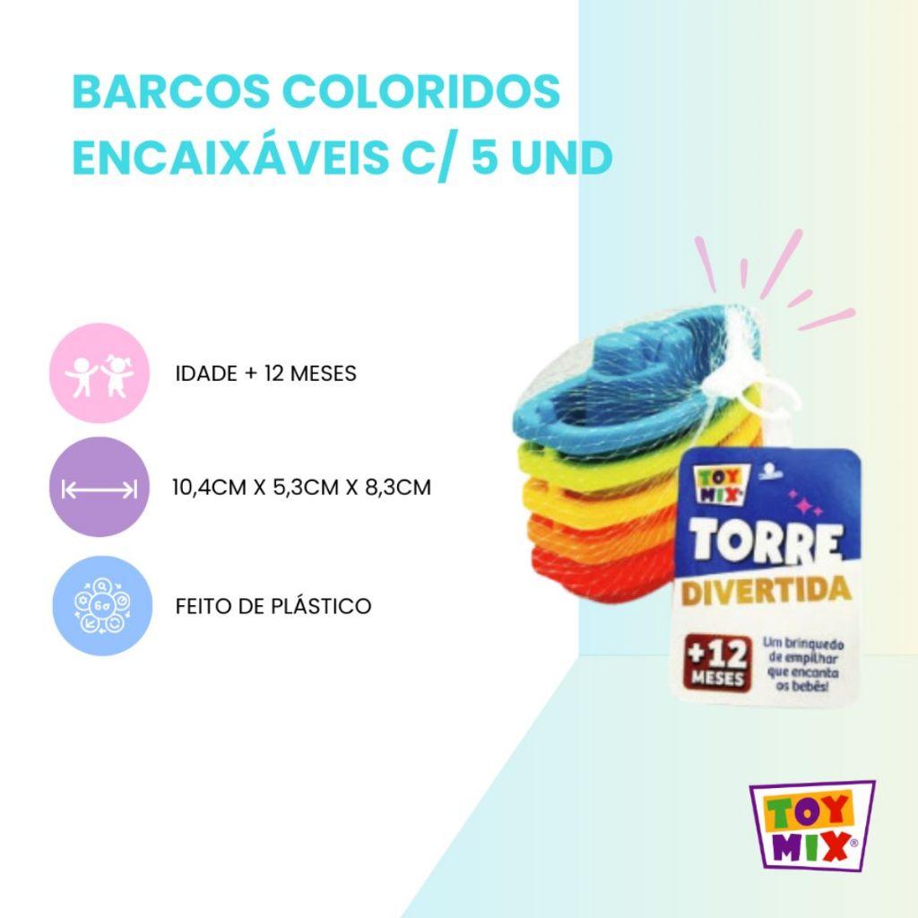 Barcos Coloridos Encaixes Torre Divertida Brinquedo Banho Bebe Brinquedos De Agua Barquinhos Encaixe