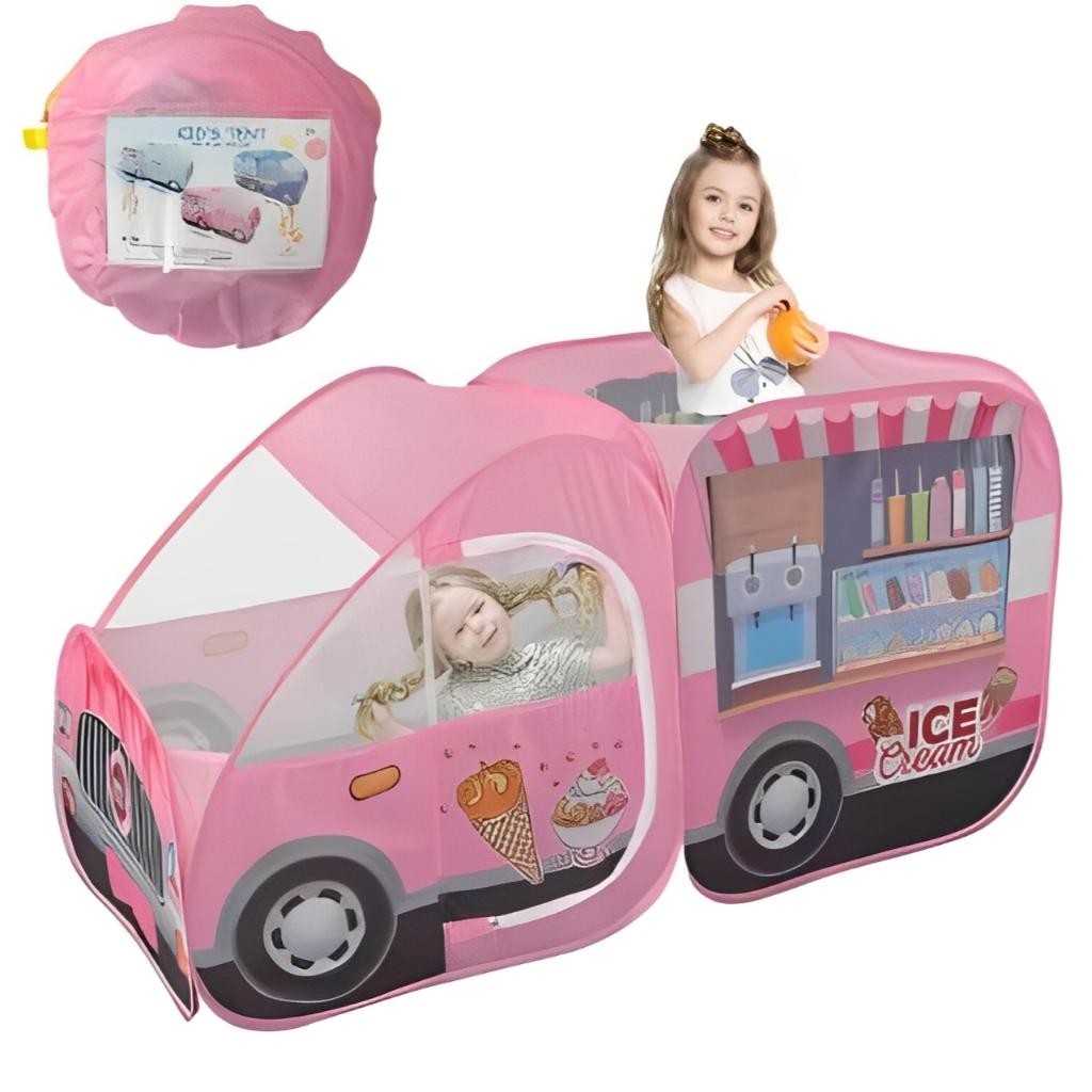Barraca Caminhãozinho De Sorvete - P/2 Crianças - Poliéster Premium - Anti-mosquito - Inmetro