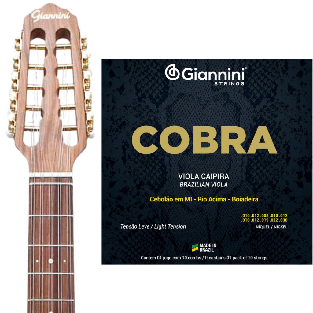 Encordoamento Para Viola Giannini Cobra Níquel Gesvnl Leve