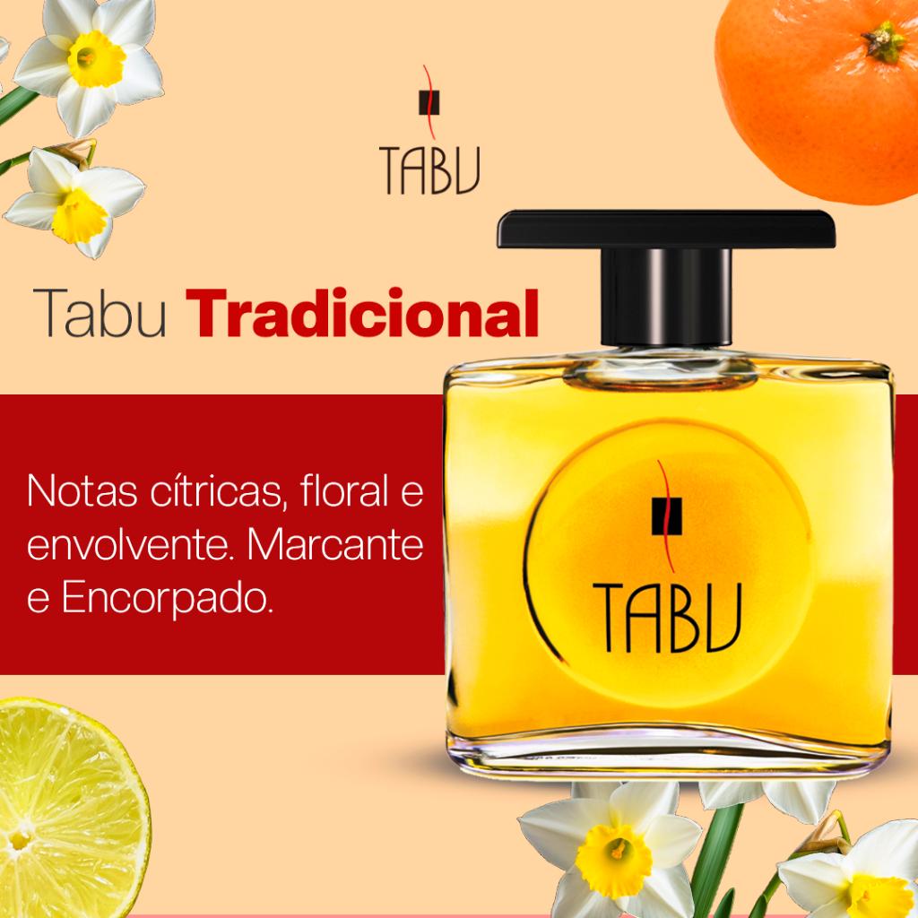 Kit Deo Colônia Tabu Tradicional Flores 60ml (2 Unidades)