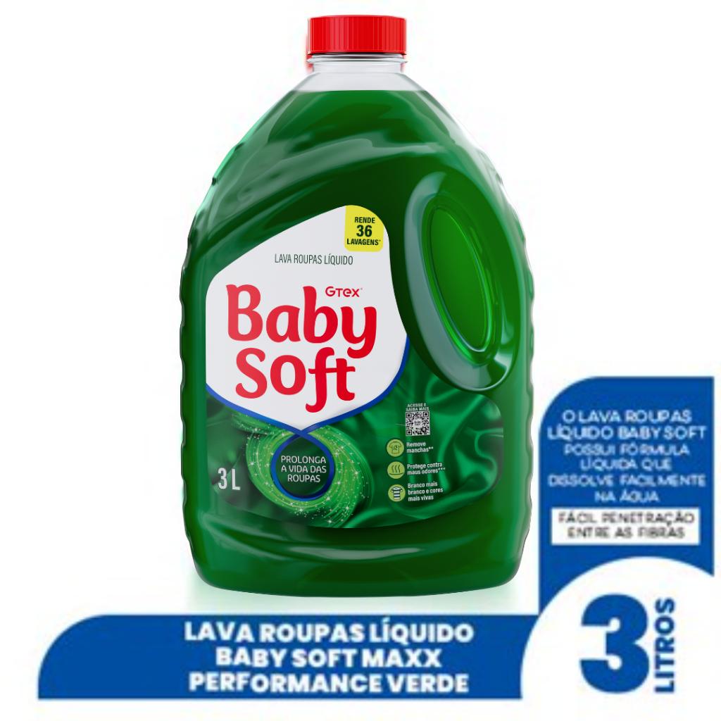 Lava Roupas Líquido Baby Soft MAX Performance Verde - 3l