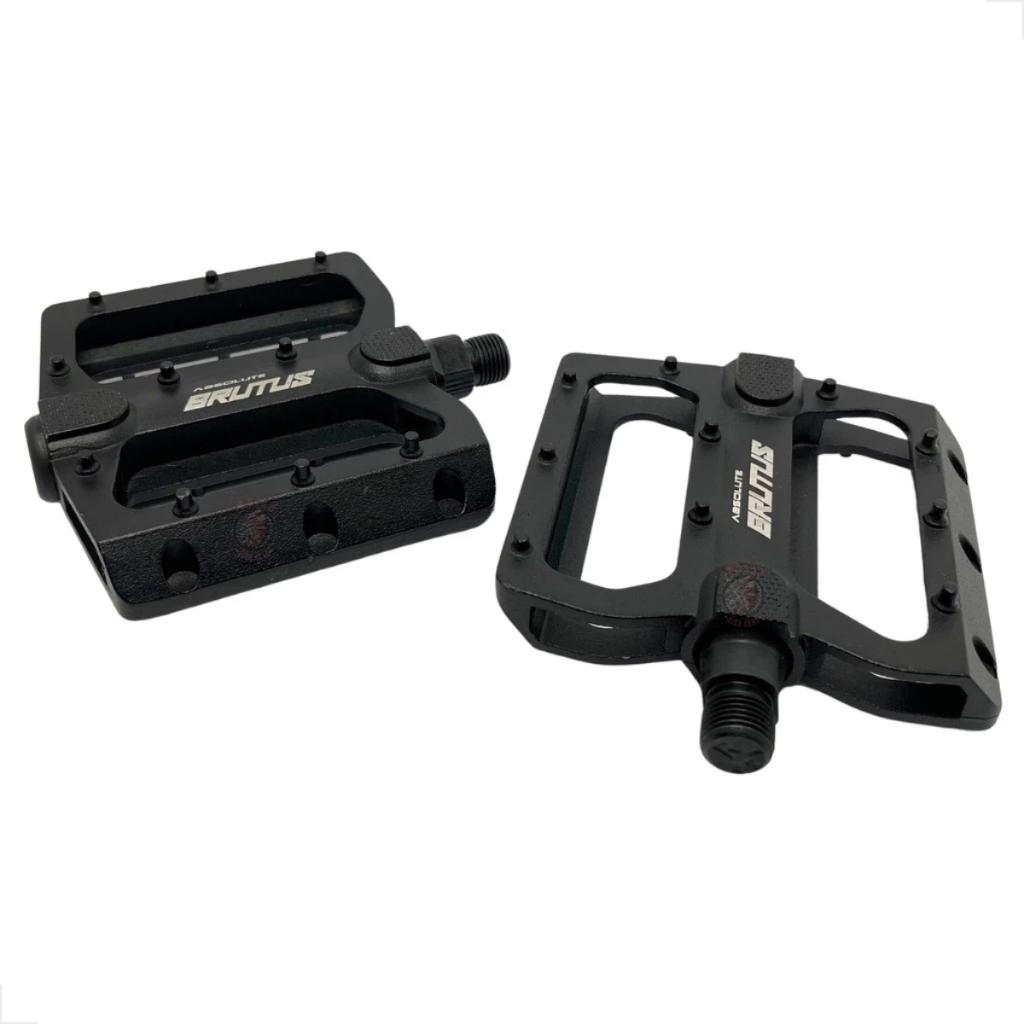 Pedal Plataforma Absolute Brutus Alumínio 9/16 Rosca Grossa Mtb Bmx Dirt Downhill Grip Extremo