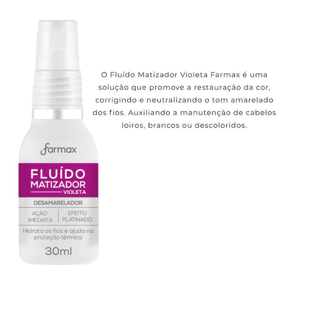 Fluído Matizador Violeta Desamarelador Farmax 30ml