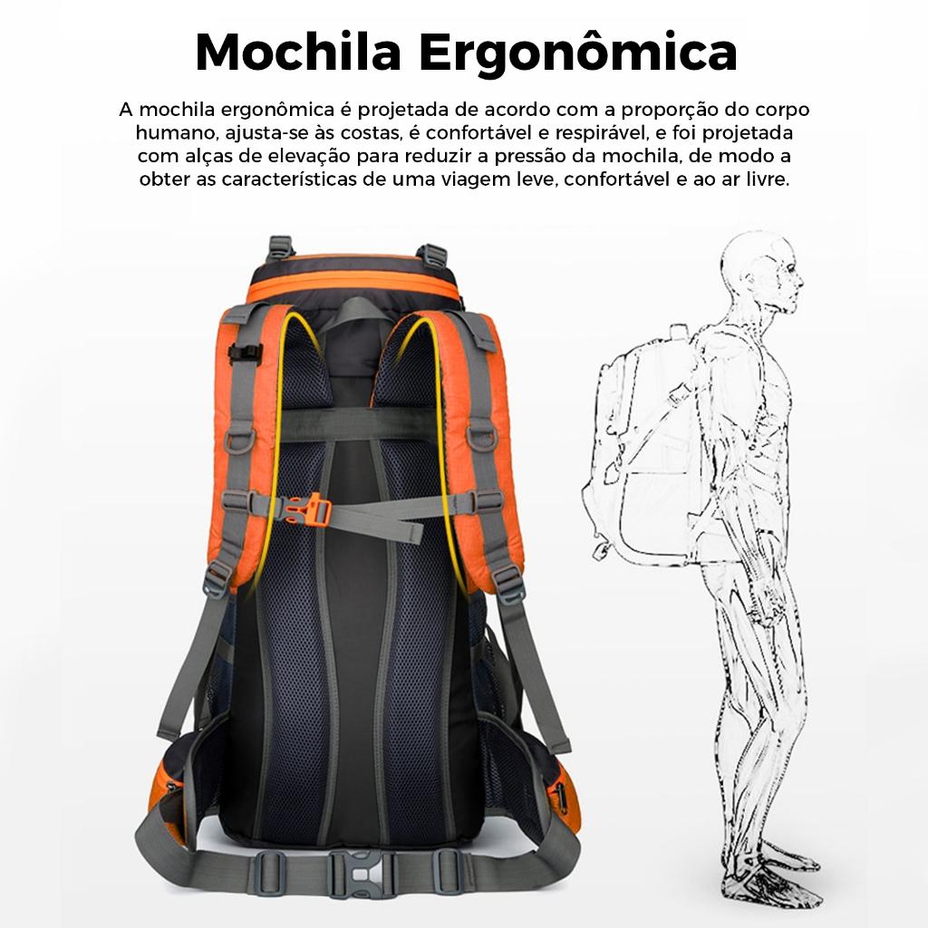 Mochila Militar Impermeável Para Caminhadas Ao Ar Livre 70litros 50L Viagem Camping