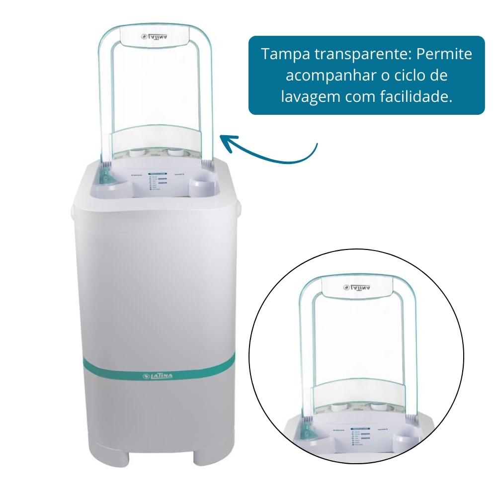 Lavadora Semiautomática 10kg Saída De Água Por Bomba Latina