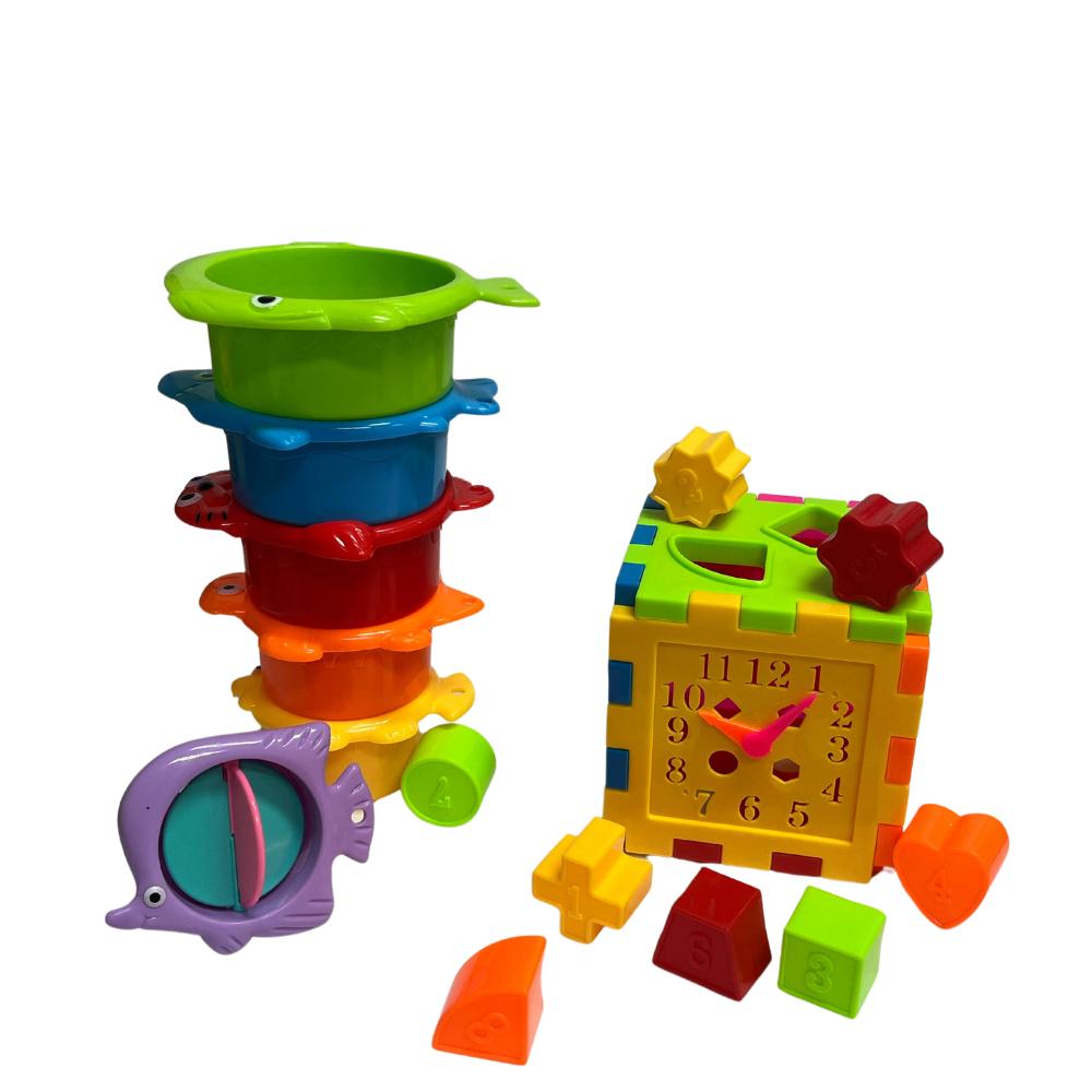 Brinquedos Educativos Cubo Bola De Encaixe Torre Divertida Pedagógica Presente Crianças Bebes