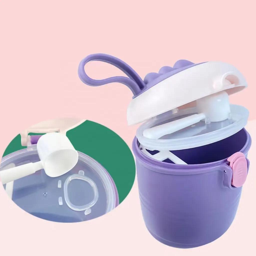 Porta Leite Em Pó/Alimentos 220ml - Plástico Cirúrgico Livre De Bpa Alça Silicone Inmetro