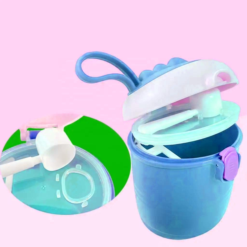 Porta Leite Em Pó/Alimentos 440ml - Material Cirúrgico - Livre De Bpa - Alça Silicone Inmetro