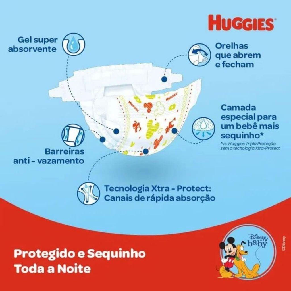 Fralda Infantil Huggies Tripla Proteção Xxg Com 66 Unidades