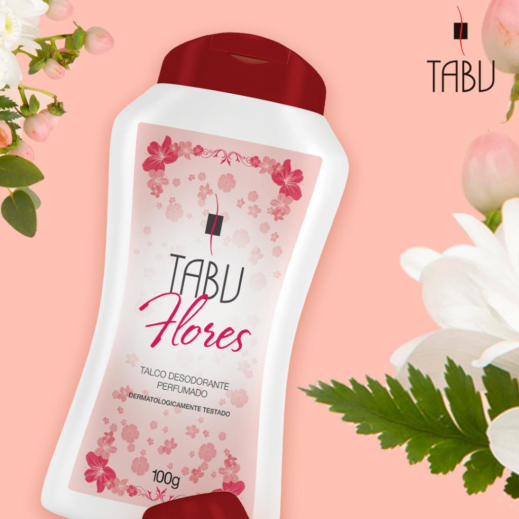 Talco Desodorante Tabu Flores 100G