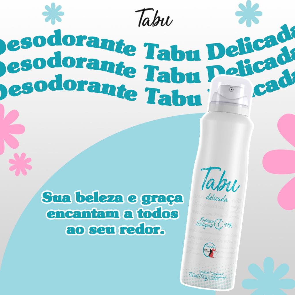Kit Desodorante Aerosol Antitranspirante Tabu Delicada 150ml (3 Unidades)