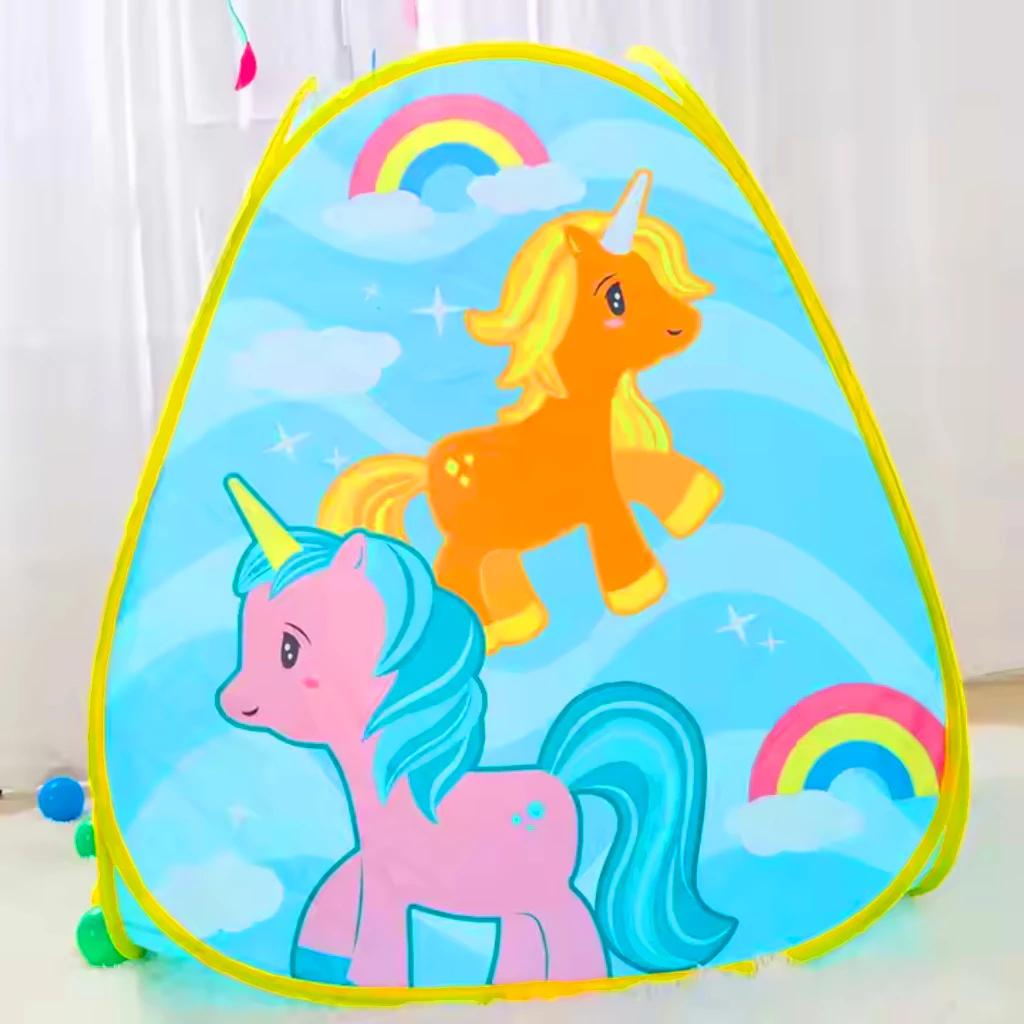 Toquinha Barraca Unicornio Auto-montável - Poliester Ecologico Antialergico - Inmetro - Queen Shop