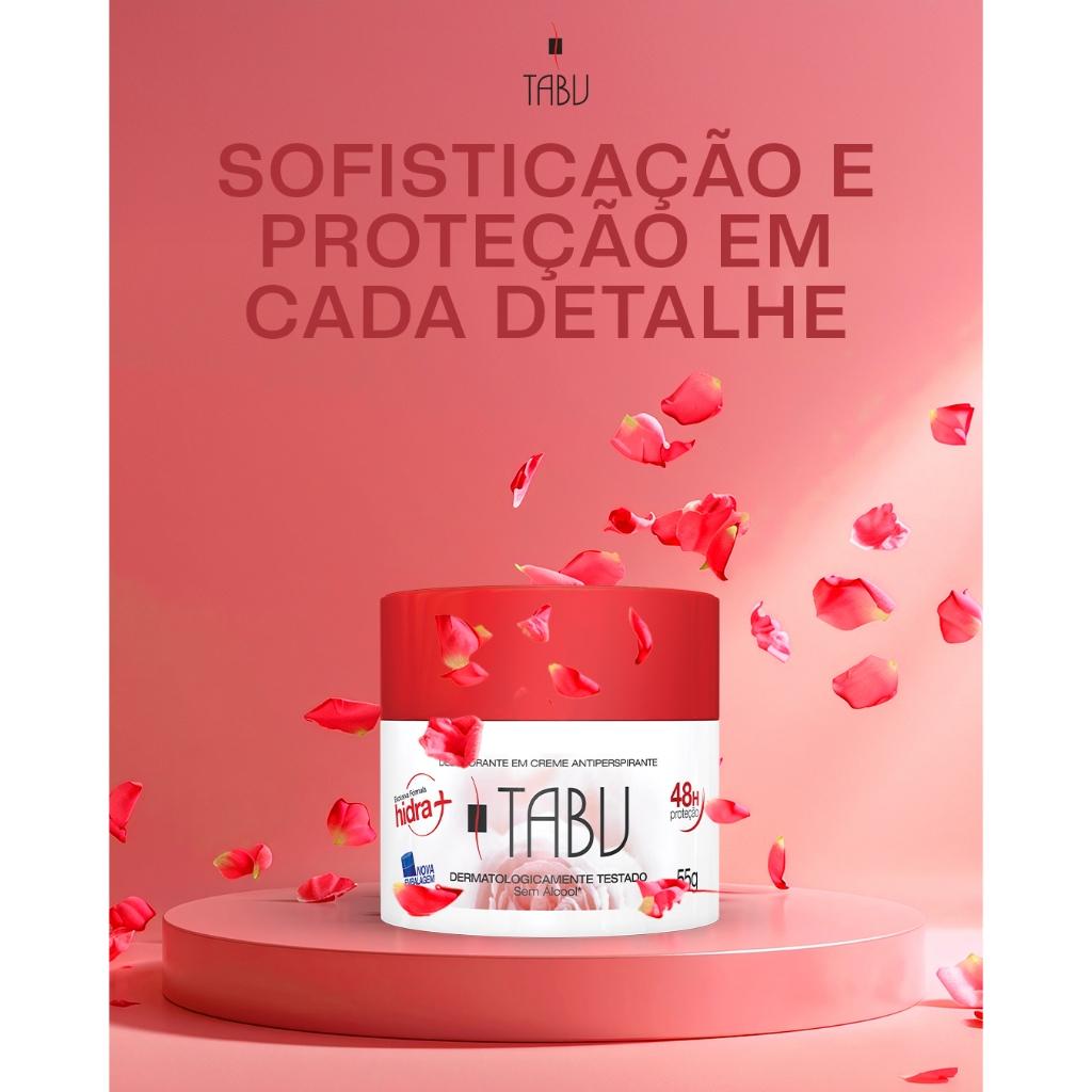 Kit 6 Unid - Desodorante Creme Antitranspirante Tabu 55G