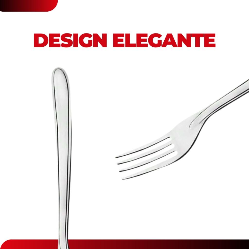 Kit Jogo 12 Garfo Mesa Sopa Buffet Restaurante Lanchonete Aço Inox Linha Oriente Original Line