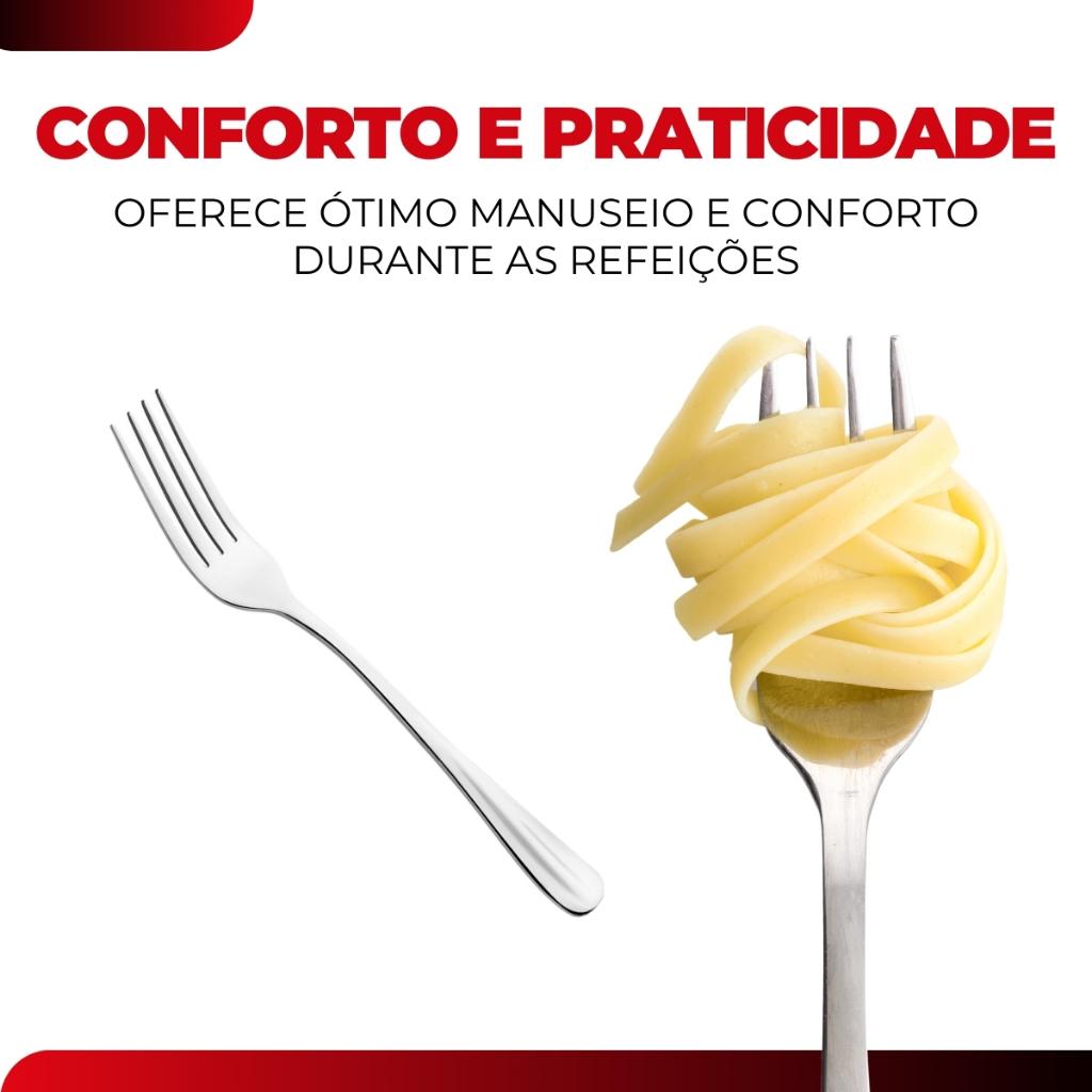 Jogo Aco Inox 12 Garfo Mesa Churrasco Restaurante Bar Lanchonete Buffet Euro Premium Original Line
