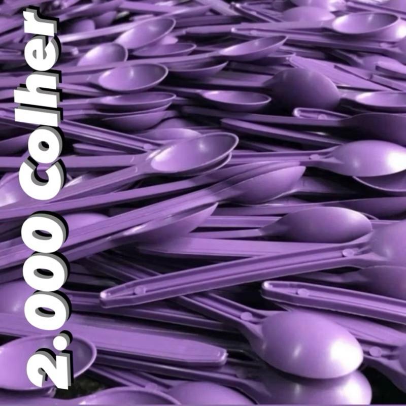 1000 4000 Colher Açaí Roxa Reforçada 13 Cm (choco)