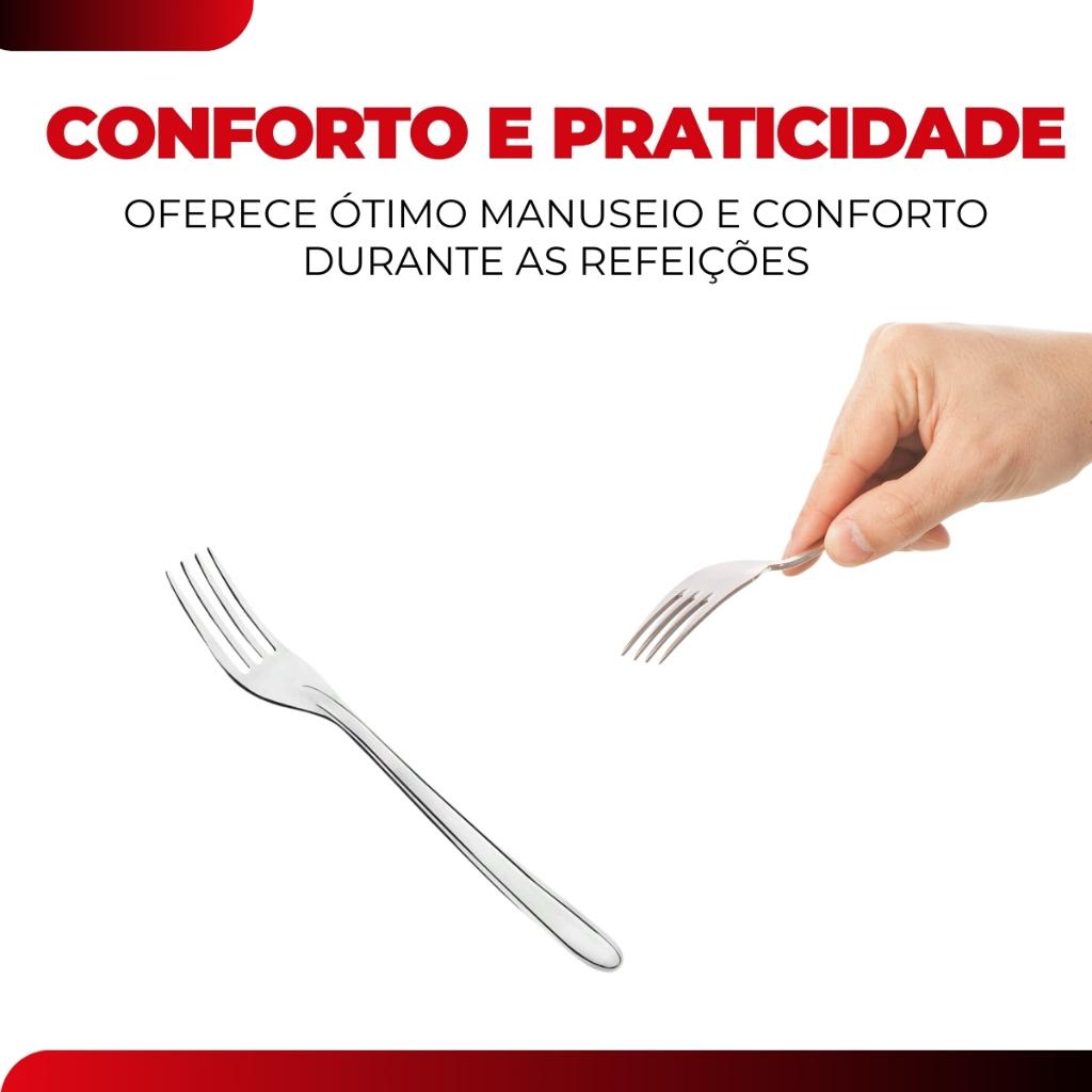 Kit Jogo 48 Garfo Mesa Sopa Buffet Restaurante Lanchonete Aço Inox Linha Oriente Original Line
