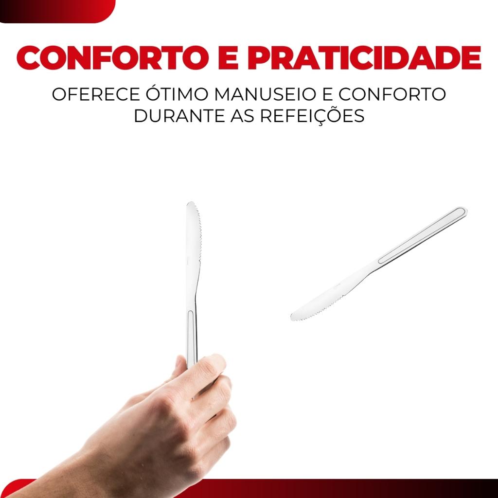 Kit Jogo 12 Facas Mesa Sopa Buffet Restaurante Lanchonete Aço Inox Linha Oriente Original Line