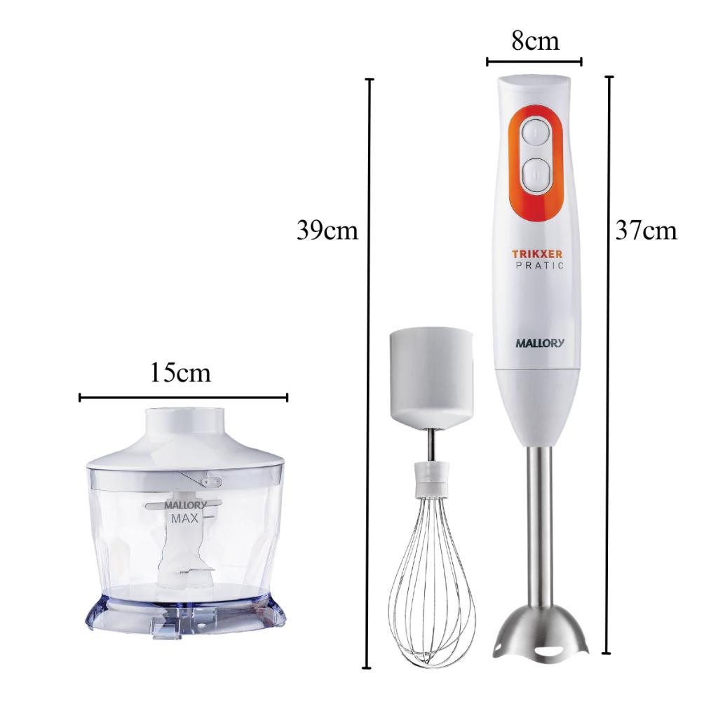 Mixer Trikxer Pratic 3 Em 1 800ml 500W 127V Branco Mallory