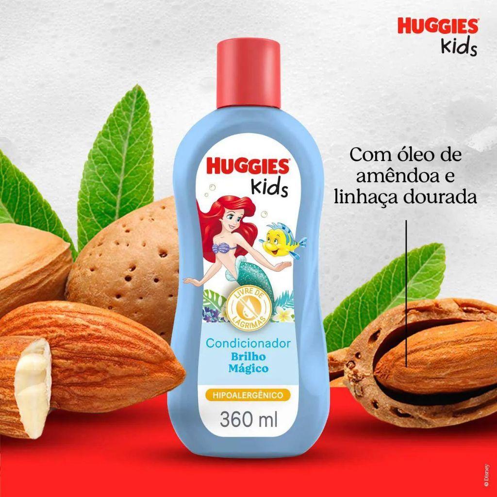 Condicionador Infantil Huggies Kids Pequena Sereia Brilho Mágico Com 360ml
