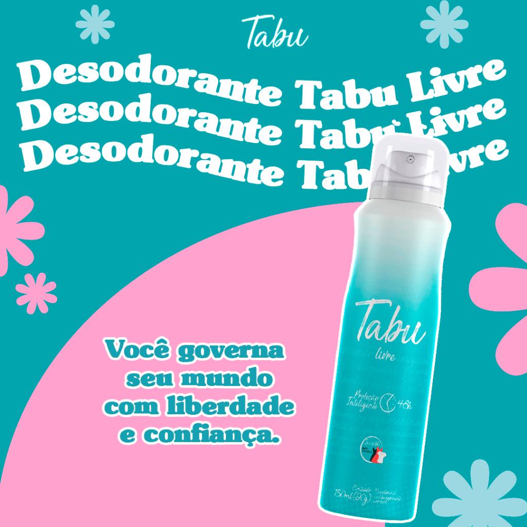 Kit Desodorante Aerosol Antitranspirante Tabu Collection Baladadeira + Linda + Delicada + Livre + Ousada (5 Unidades)